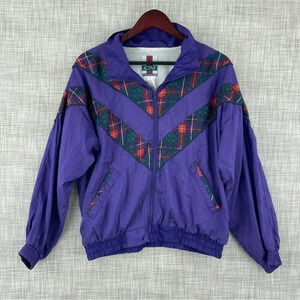 Vintage Active Exposure Women's Size PM Purple windbreaker *flaw*. 9484